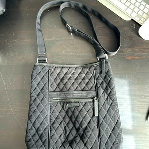 Black quilted crossbody Vera Bradley purse